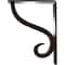 Ekena Millwork Ashford Triple, Wrought Iron Bracket, (Triple center brace), Antiqued Bronze 2"W  x 5 1/2"D x 8"H BKTM02X05X08TASABZ - alternate 3